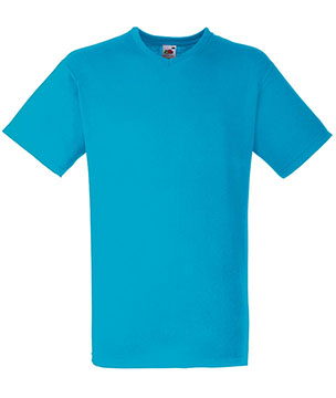 T-SHIRT VALUEWEIGHT UOMO (COLLO V) - FRUIT OF THE LOOM azzurro